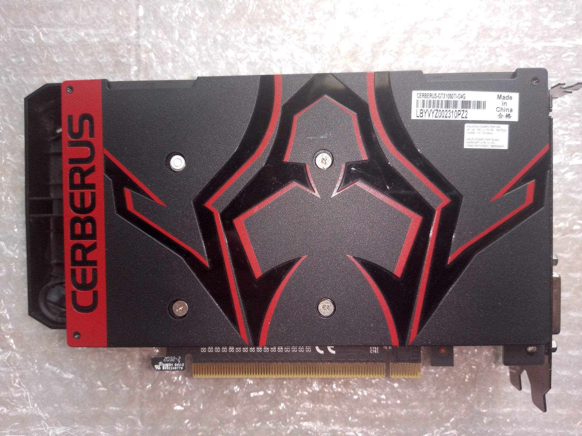 Placa gráfica ASUS Cerberus GeForce GTX1050 Ti OC Edition