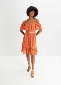B.P.C. sukienka koronkowa pomarańczowa carmen ^40