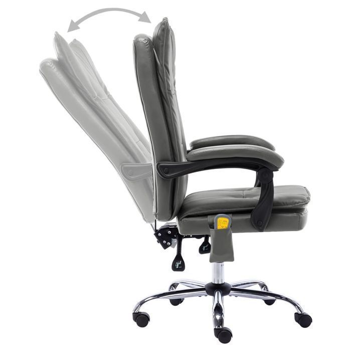 Fotel Biurowy z Funkcją Masażu, Antracytowy, Ergonomiczny