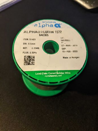 Продам припой alpha 1532 бесвинцовый с серебром.