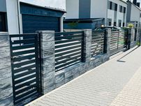 Nowoczesne przęsło palisadowe 2x1,2 m, ogrodzenia palisadowe, montaż
