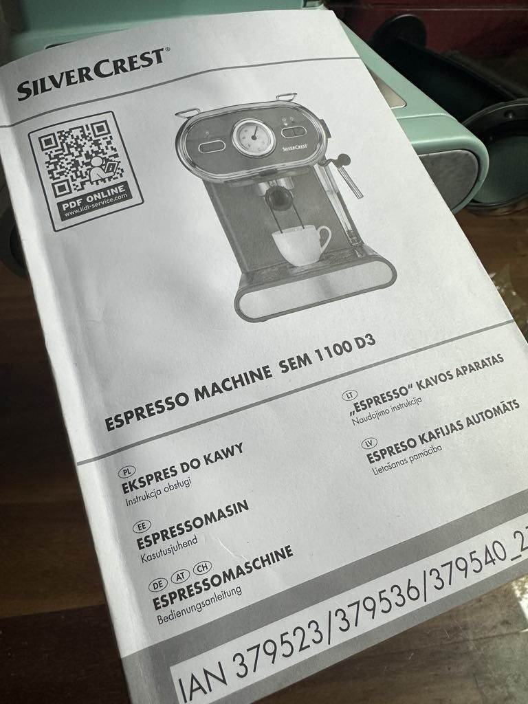 SILVERCREST Ekspres ciśnieniowy kolbowy SEM 1100 D3, 1100 W