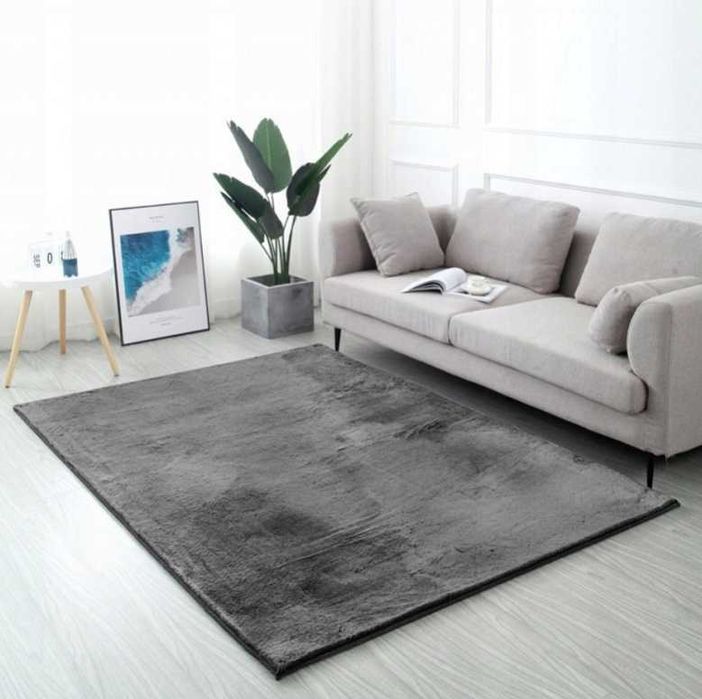 NOWY Pluszowy Dywan Rabbit Puszysty Mięki 120x160 Futrzany