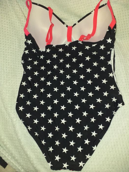 Strój kąpielowy jednoczęściowy 50 xl w pasy i gwiazdki