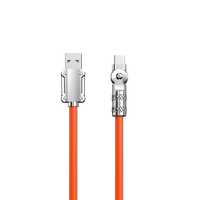 Kabel kątowy USB - USB C 120W rotacja 180° Dudao 120W 1m pomarańczowy