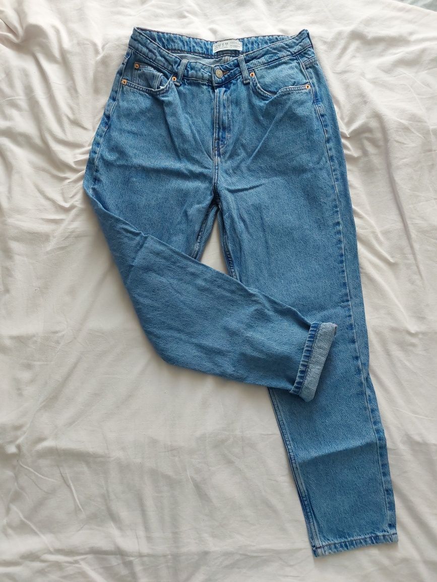 Jeansy primark jasne mum fit 40 jak nowe