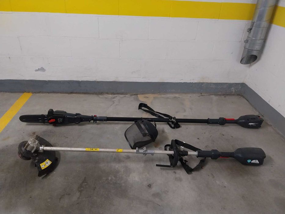 Roçadora e serra elétrica Sterwins com acessórios - bom estado