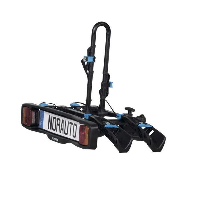 Transportador de bicicleta de cavalete de plataforma para 2 bicicletas