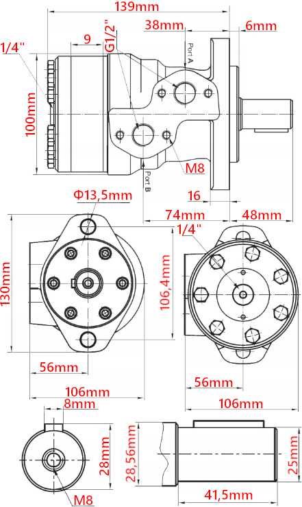 Silnik Hydrauliczny BMR SMR OMP 50 cm3 ALSG2 GR2 [3943]