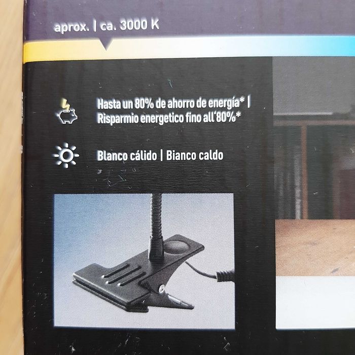 NOVO Candeeiro LED de Mola Preto