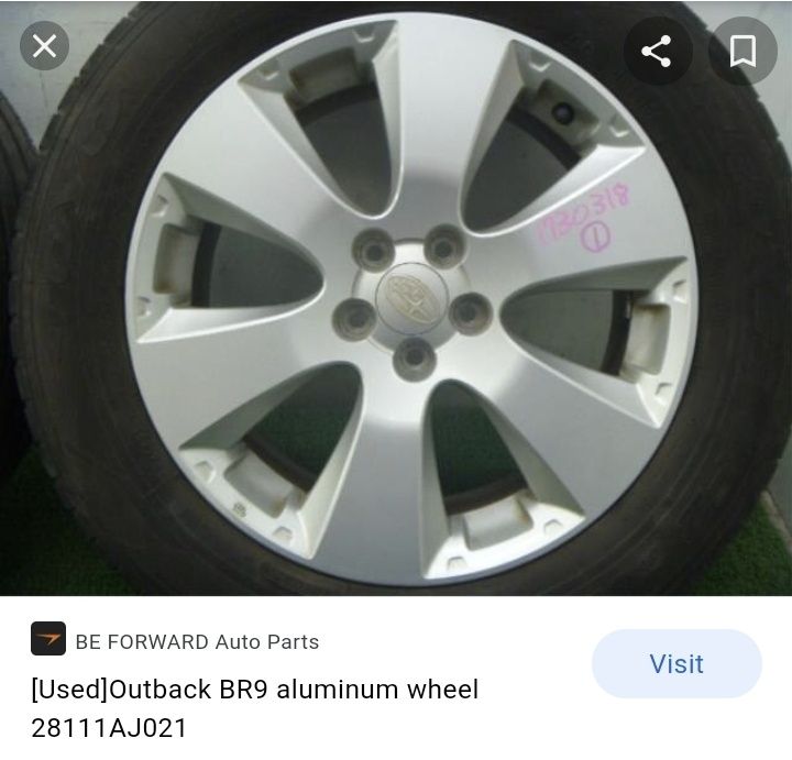 Felga aluminiowa Subaru Outback 5x100 17"