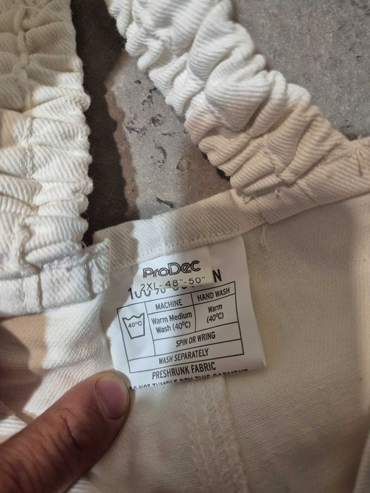 Męskie białe ogrodniczki malarskie ProDec  2XL