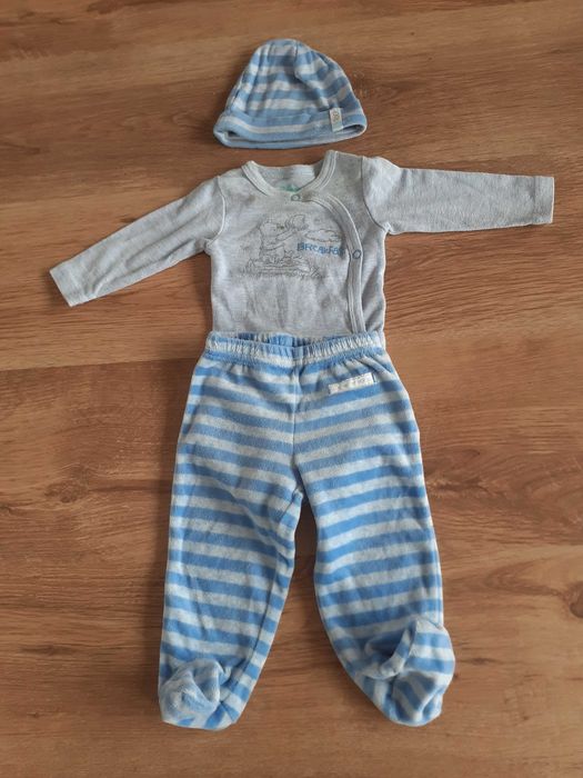Zestaw Kubuś Puchatek komplet body spodnie czapeczka 3 szt. 62