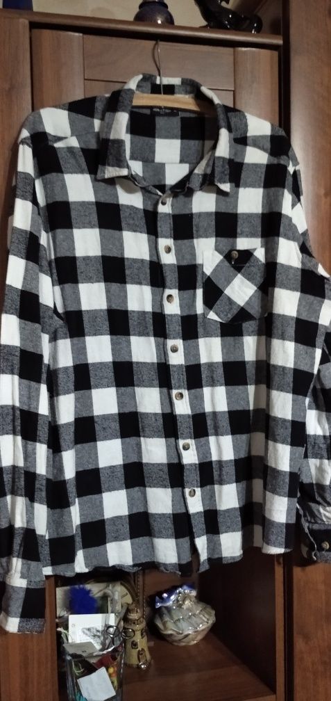 Koszula w kratkę flanela unisex