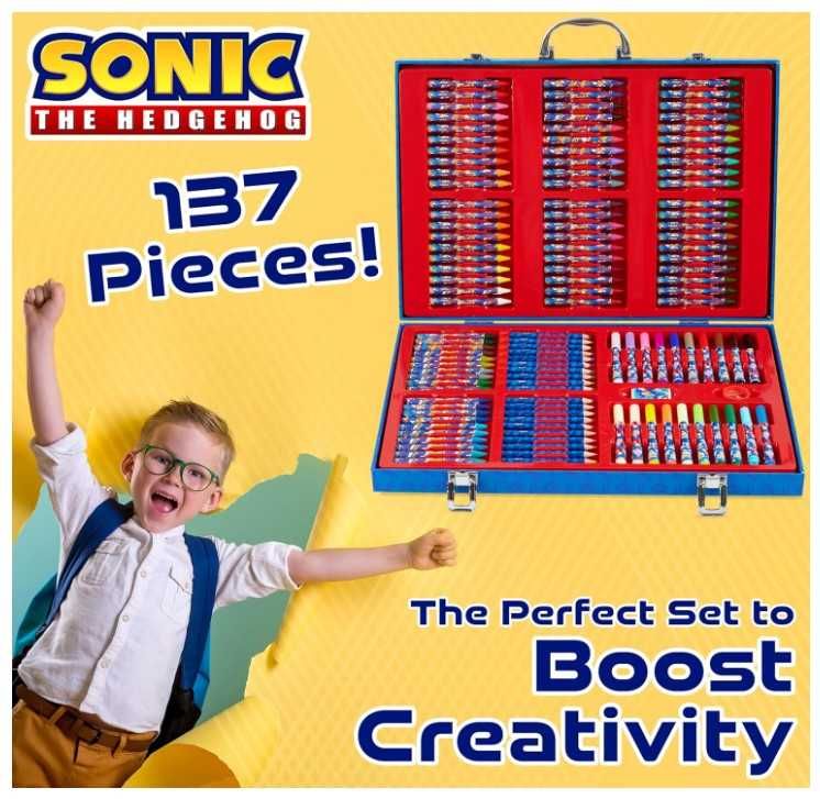 Zestaw do rysowania/malowania dla dzieci w walizce 137 elementów SONIC