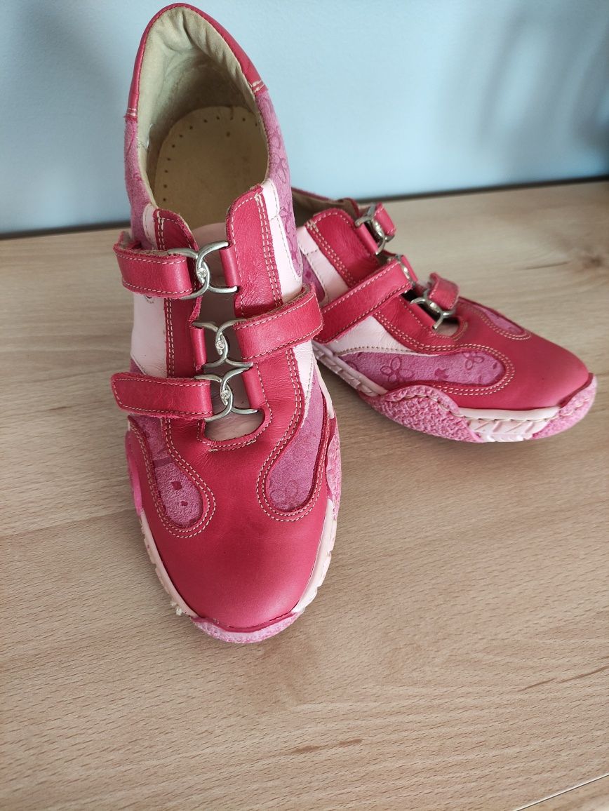 Buty skórzane skóra pantofle Antylopa r.36