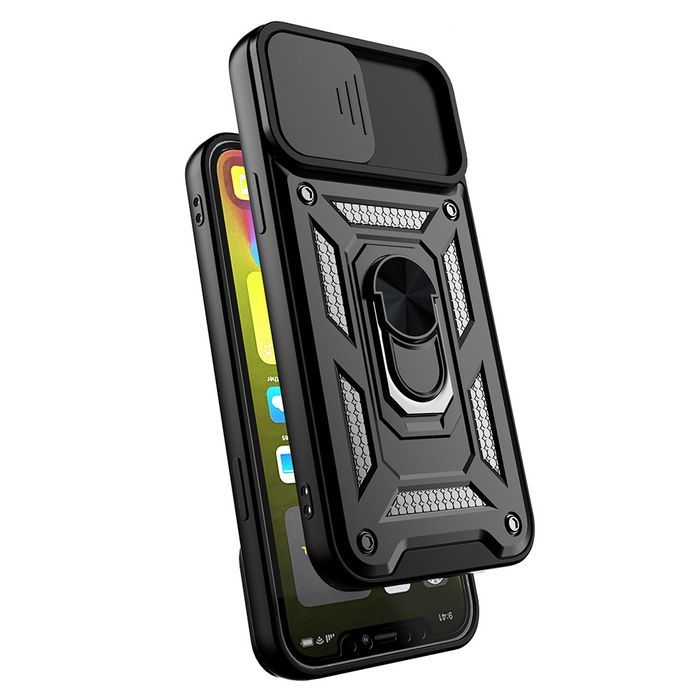 Slide Camera Armor Case Do Motorola Edge 40 5G Czarny