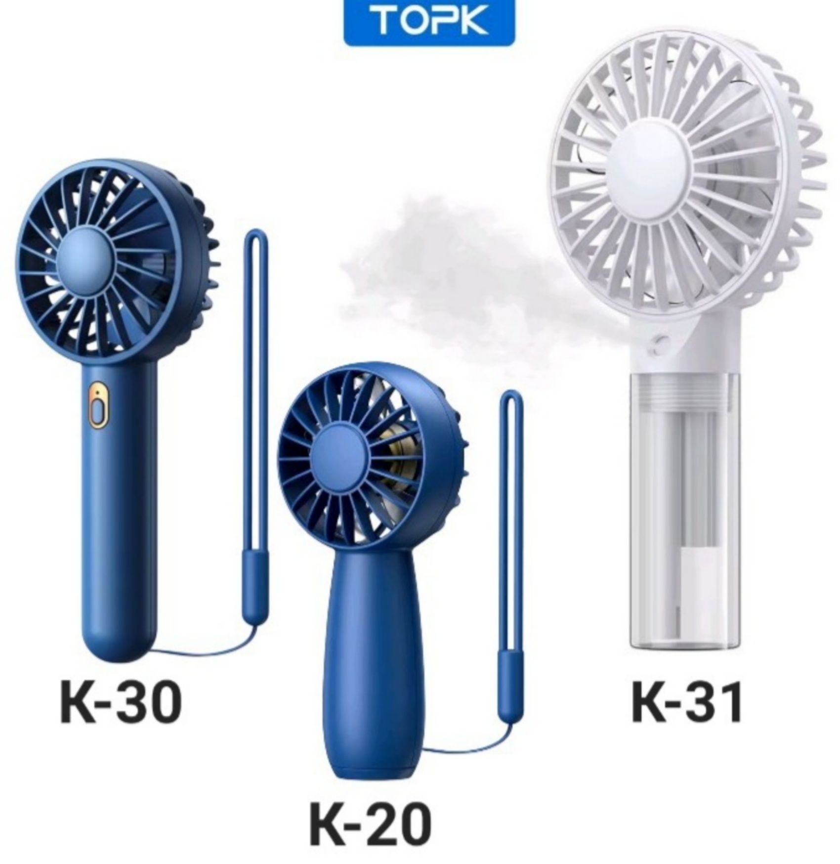 TOPK K30, TOPK K20, TOPK K31 -  ручний вентилятор с аккумулятором