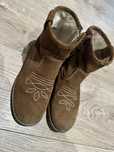Botas pele castanhas rapariga