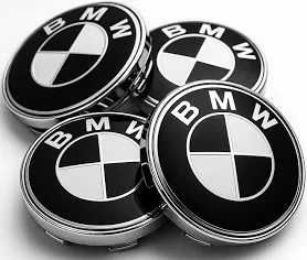 Dekielki kapsle BMW czarne 60 mm średnica