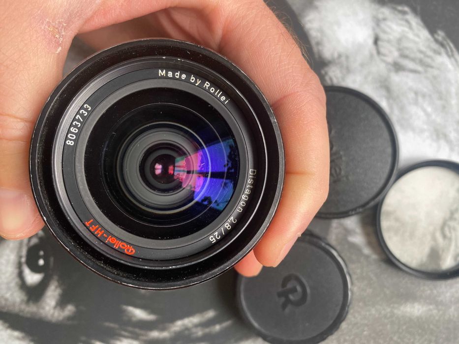 об'єктив Carl Zeiss Distagon 2.8 25mm HFT (Rollei QBM) Madein Germany.