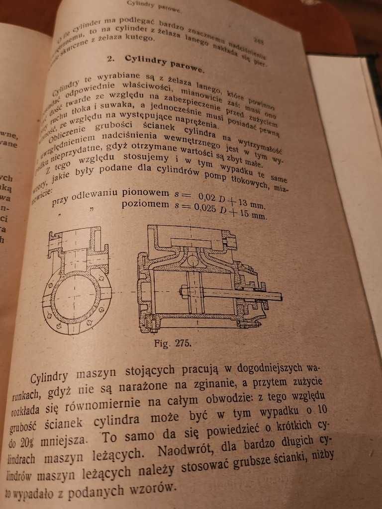 Stara książka Części maszyn Hugo Krauze z 1922 roku