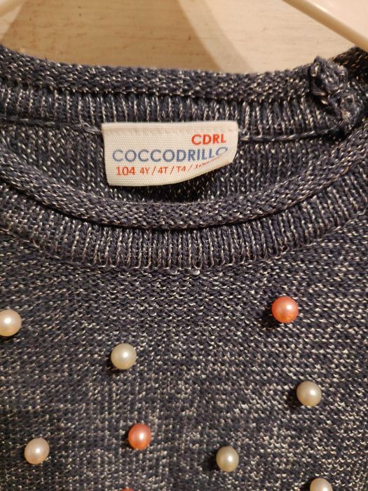 Sweterek 104/110 Cocodrillo perełki