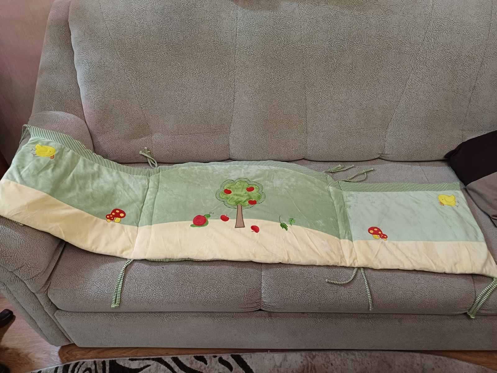 Бортик для детской кроватки 1,52 х 45 х 35 на 3 стороны Мягкие игрушки