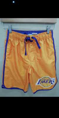 Calções de banho Lakers, Los Angeles NBA, tamanho 10-12