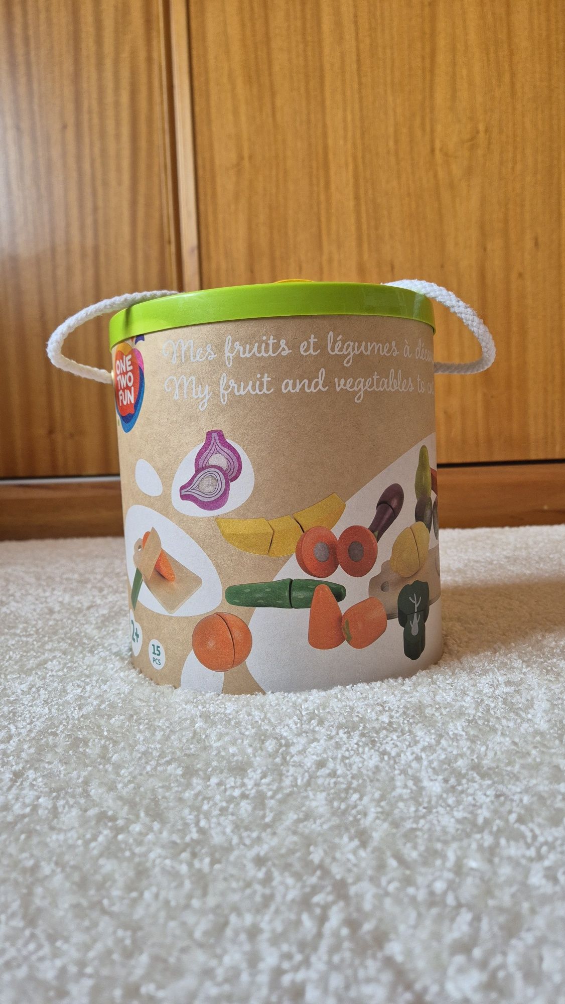 Frutas e legumes de velcro para brincar, NUNCA USADO