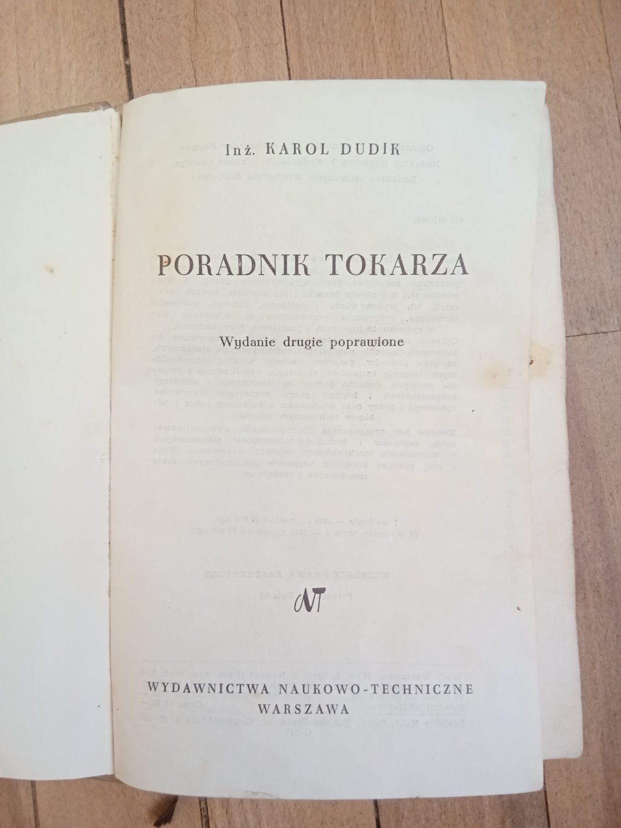 Poradnik Tokarza Karol Dudik