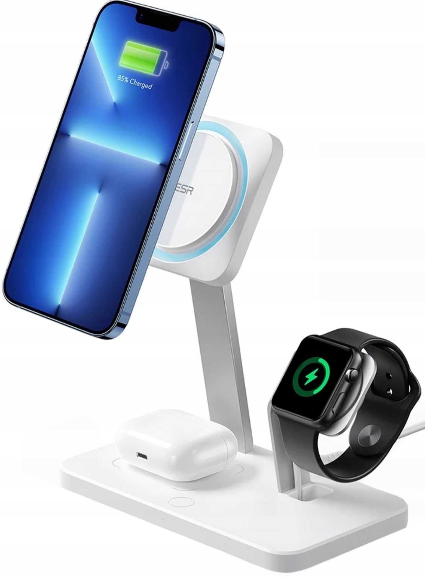 Ładowarka INDUKCYJNA 3w1 MagSafe iPhone Airpods AppleWatch