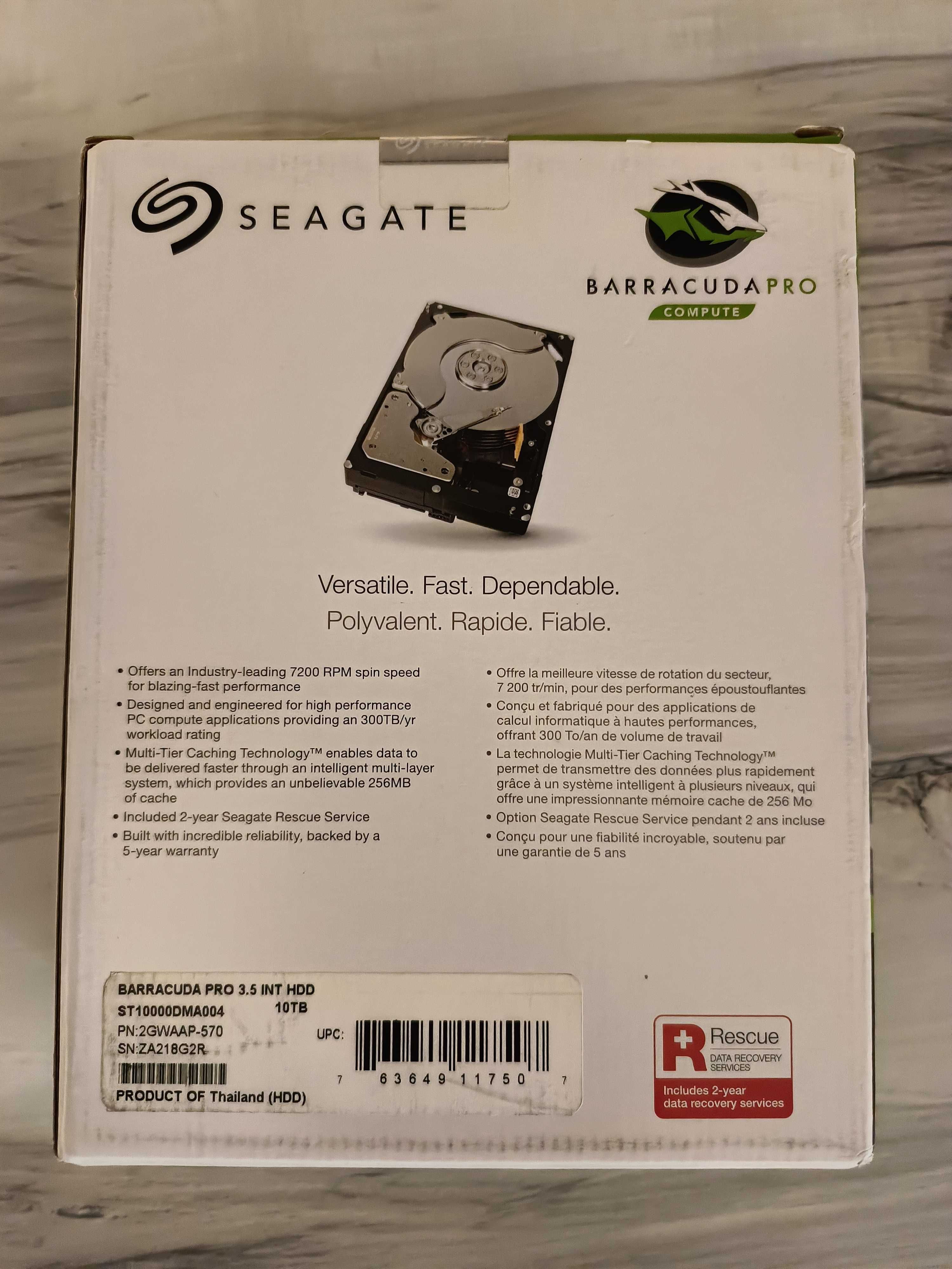 Жесткий диск 3,5 Seagate BarraCuda Pro 10TB 7200rpm запакован на гар.