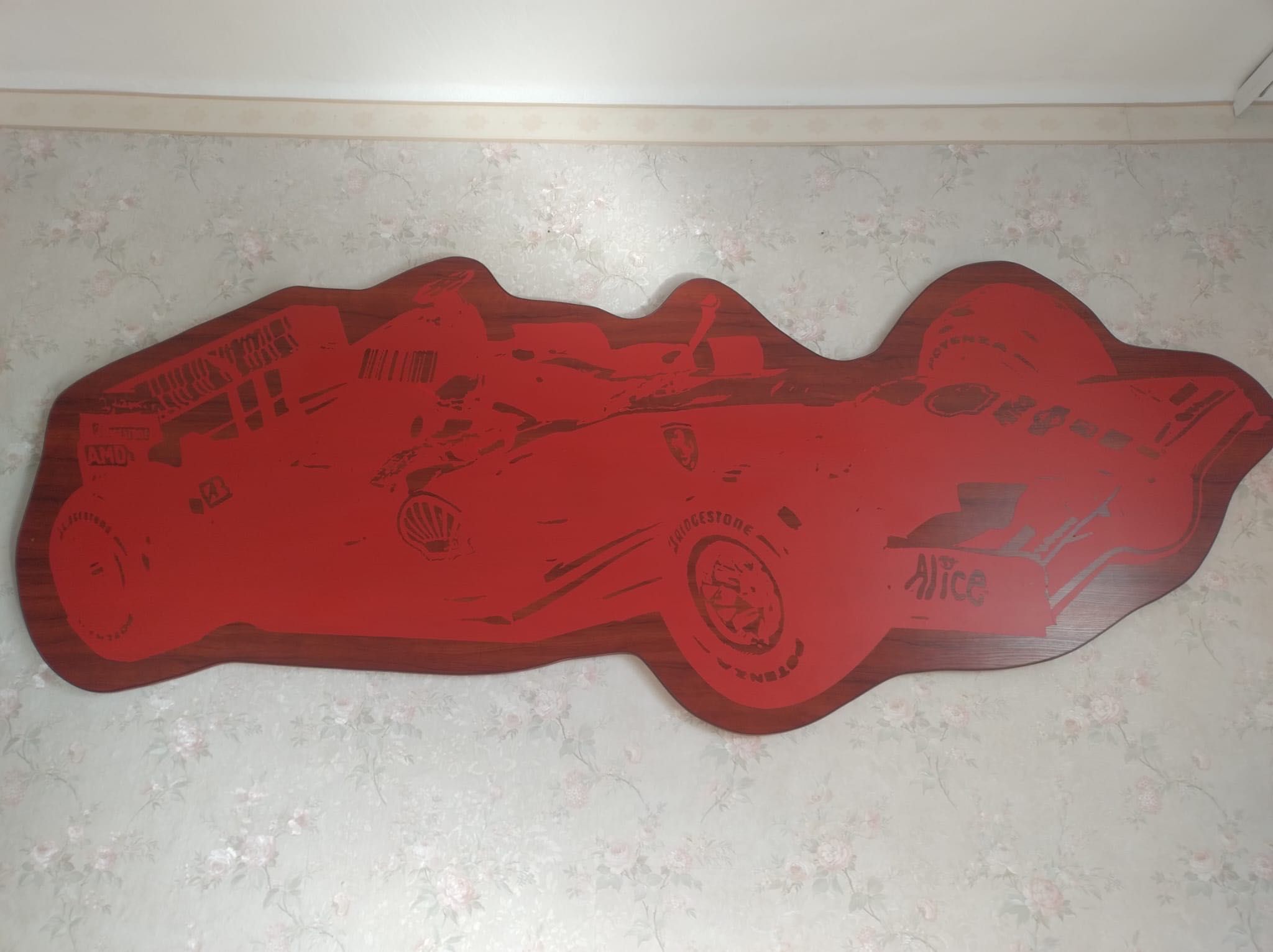 Obraz Bolid F1 Ferrari Naklejka na płycie OSB 260x100