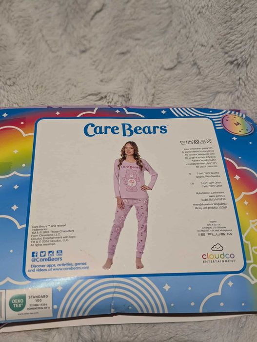 Piżama damska Care Bears rozmiar M bawełniana