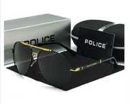 Óculos de Sol Police Design Black And Gold Polarizados - Ctt Grátis
