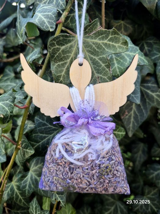 Янгол спокою: підвіска із лавандового саше, ангелик оберіг, подарунок