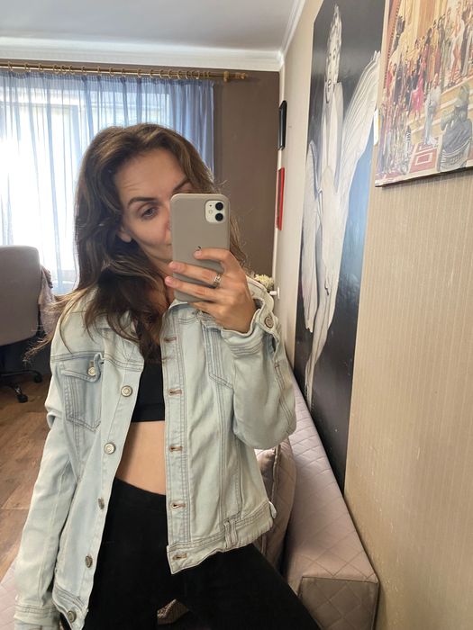 куртка джинсова Denim Co, малюнок з Мерлін Монро. ручний розпис.