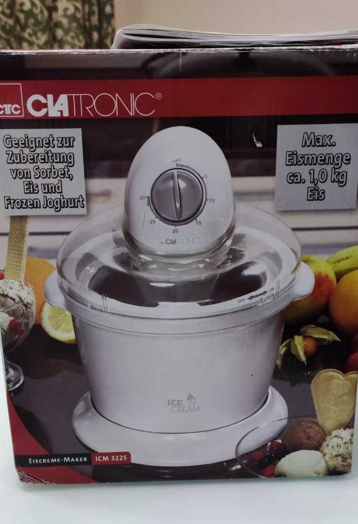 Апарат для приготування морозива, йогуртів, CLATRONIC ICV 3225
