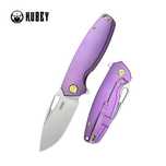Nóż składany Kubey Tityus Purple Titanium, Bead Blasted 14C28N (KB360C