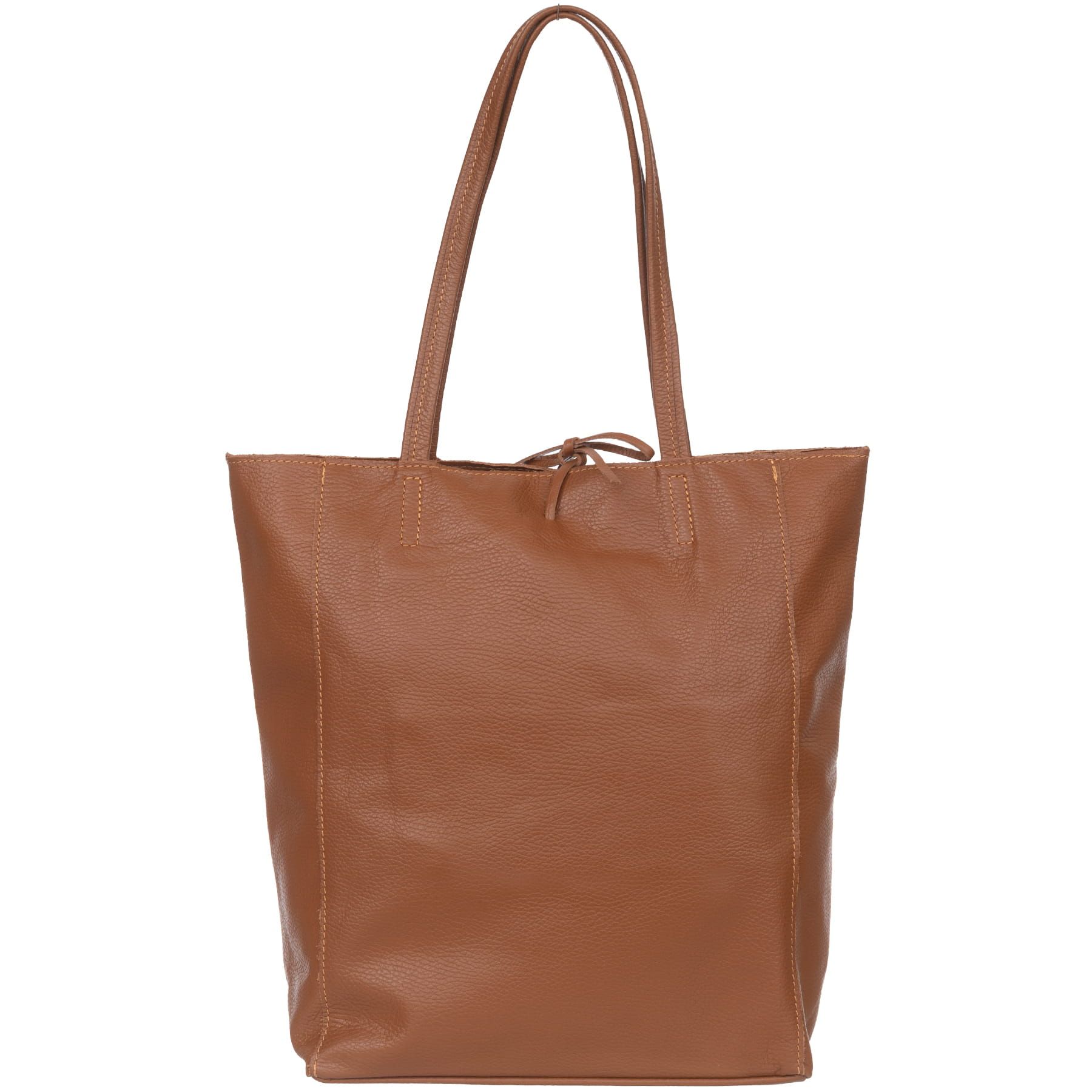 VERA PELLE torebka damska skórzana shopper z rzemykami V501 taupe
