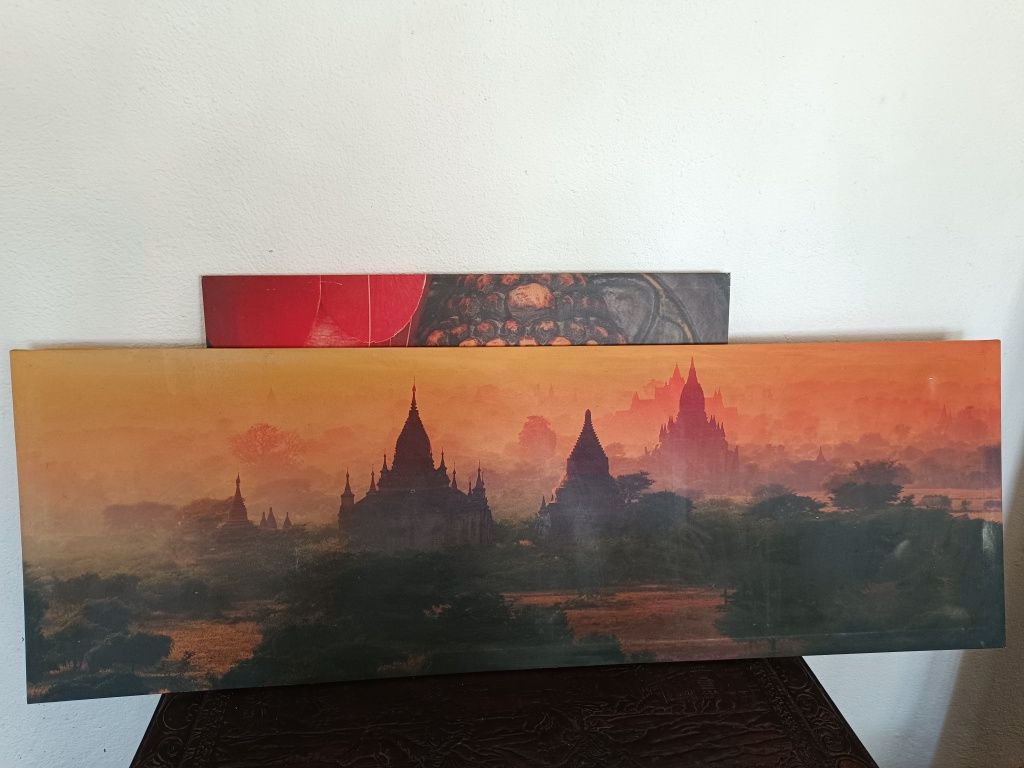 Quadro com Buddha e quadro com templos por 20€ os dois!