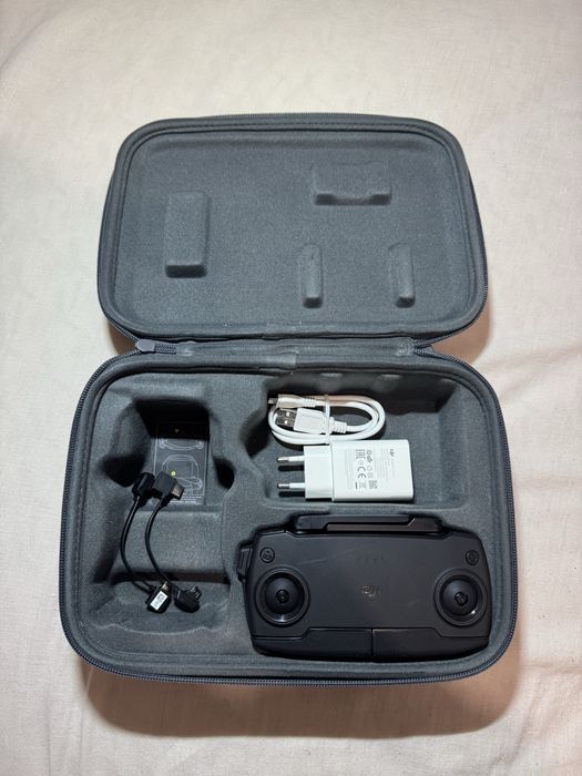 Mala dji mini, fonte cabo e comando.