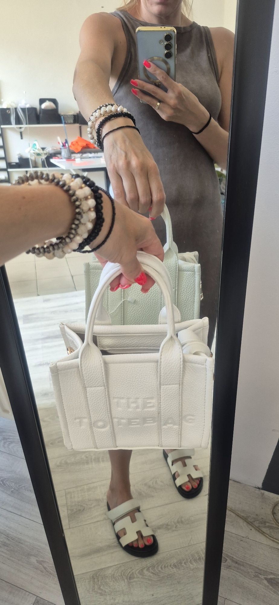 Torebka kuferek biała the tote bag