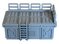Platforma z drabiną (prawy róg), model do gier bitewnych, druk 3D