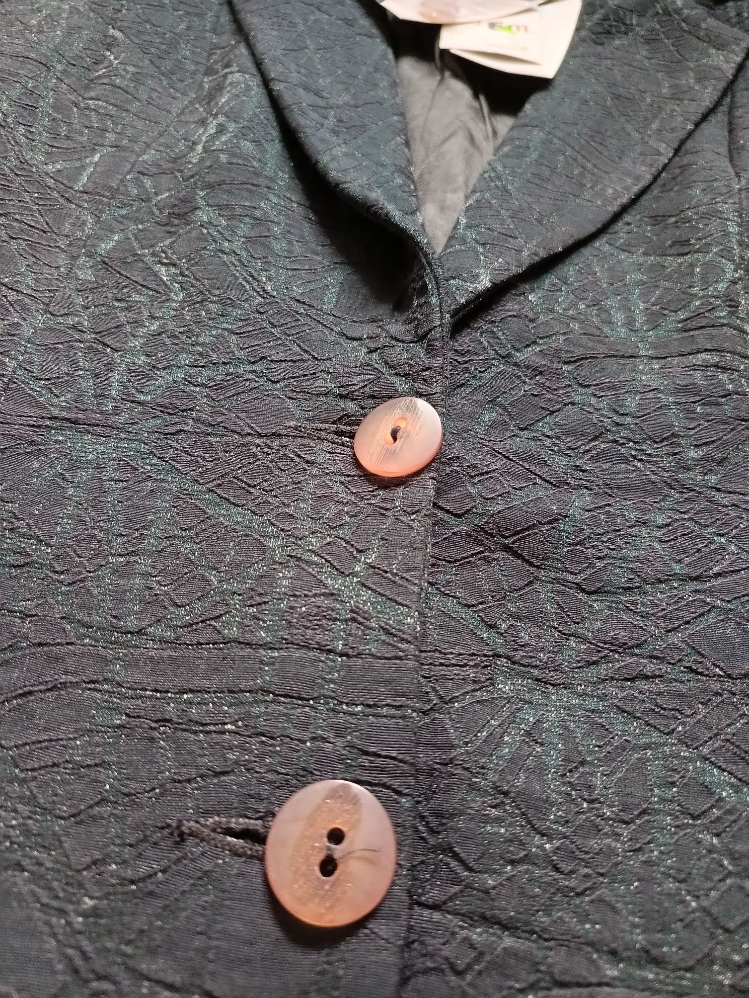 Elegancki żakiet vintage marki iDEM, rozmiar 38, nowy z metką butelkow