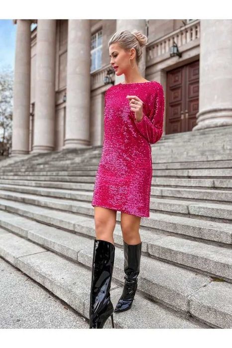 Ефектна сукня GEORGE в лелітки у кольорі фуксія 46-48 розмір