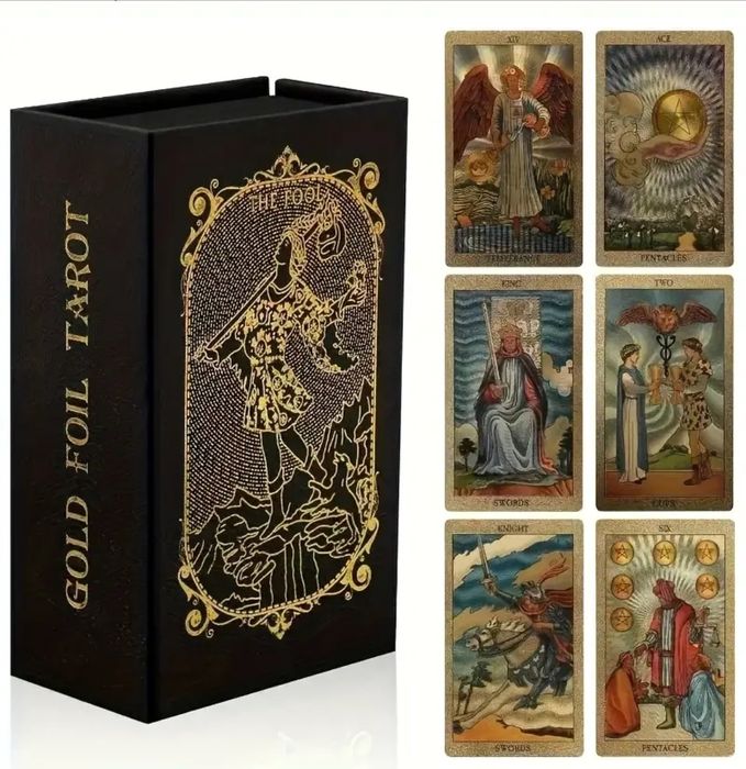 Подарункові Таро Вейта 78 карт | Золота фольга