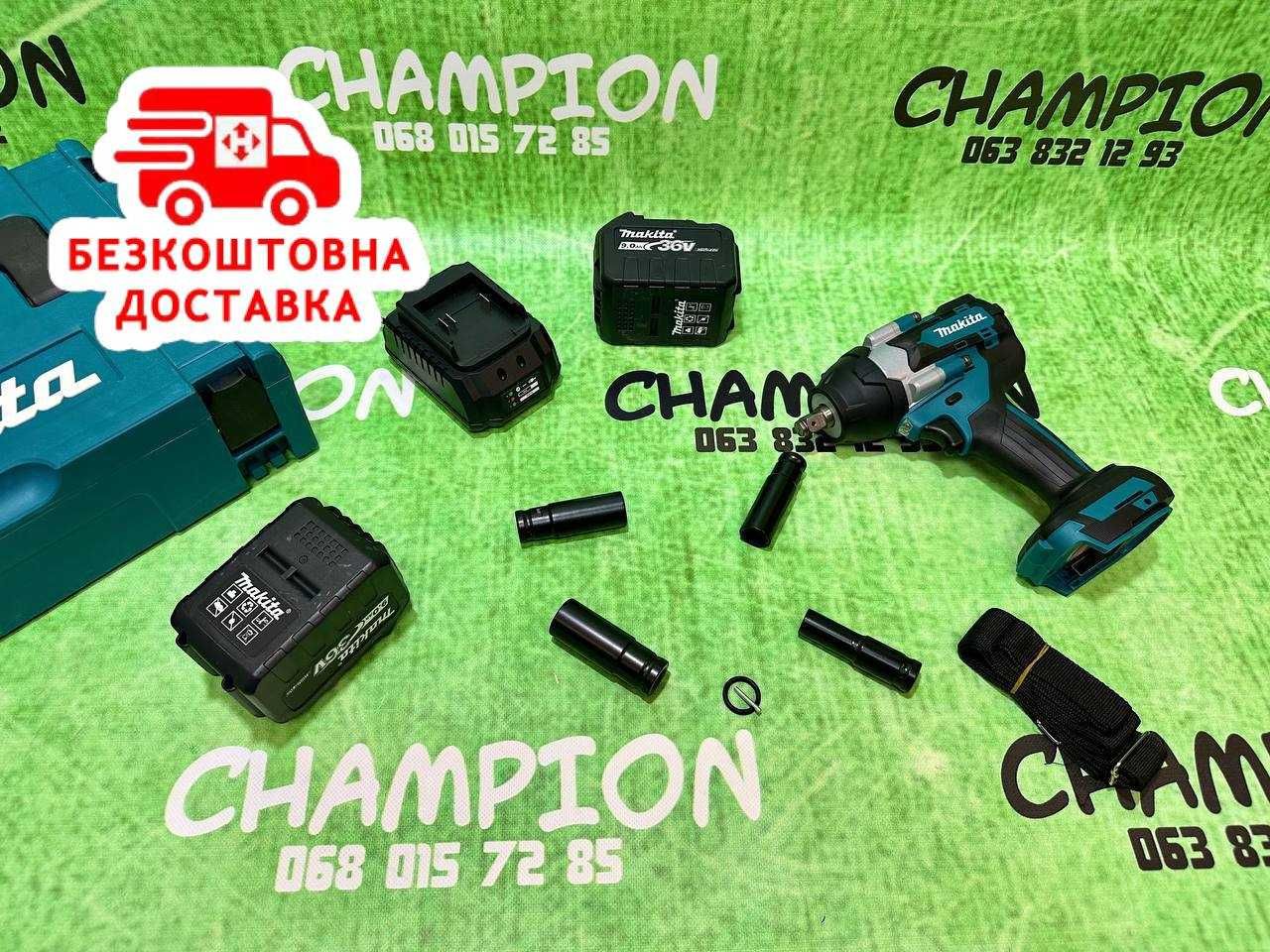 Акумуляторний безщітковий Гайковерт Makita DTW800 Гайкрокрут 36V 800Nm