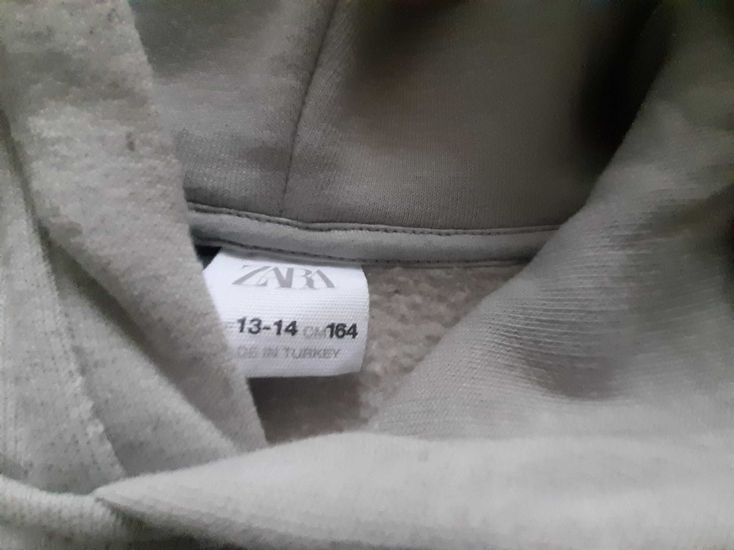 Bluza ZARA, juniorska,rozm.164cm,bawełna, popielata,cena 69 zł